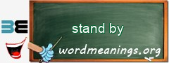 WordMeaning blackboard for stand by